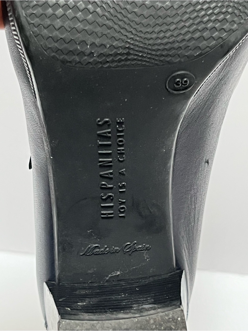 Hispanitas Joy Is a Choice Black Block Heel Point Toe Shoes, Size US8.5/EU39 - Picture 12 of 13